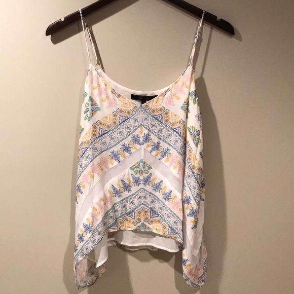 BCBGMAXAZRIA Cora Multicoloured Asymmetrical Top - Picture 2 of 11